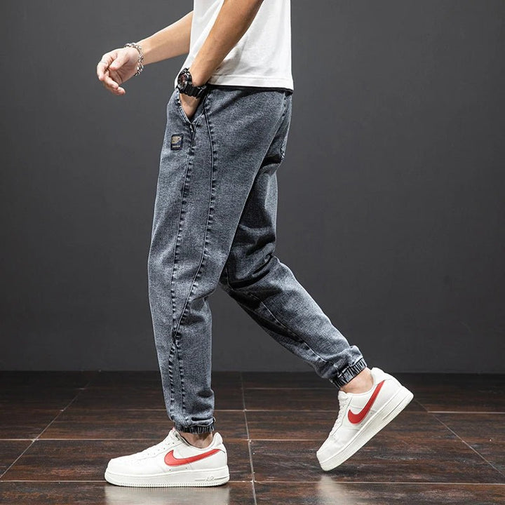 Archie | Men's Stretch Denim Relaxed-Fit Elastic Waist Joggers