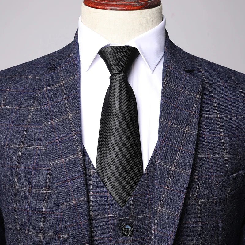 Theo | Men's Three-Piece Checked Formal Attire