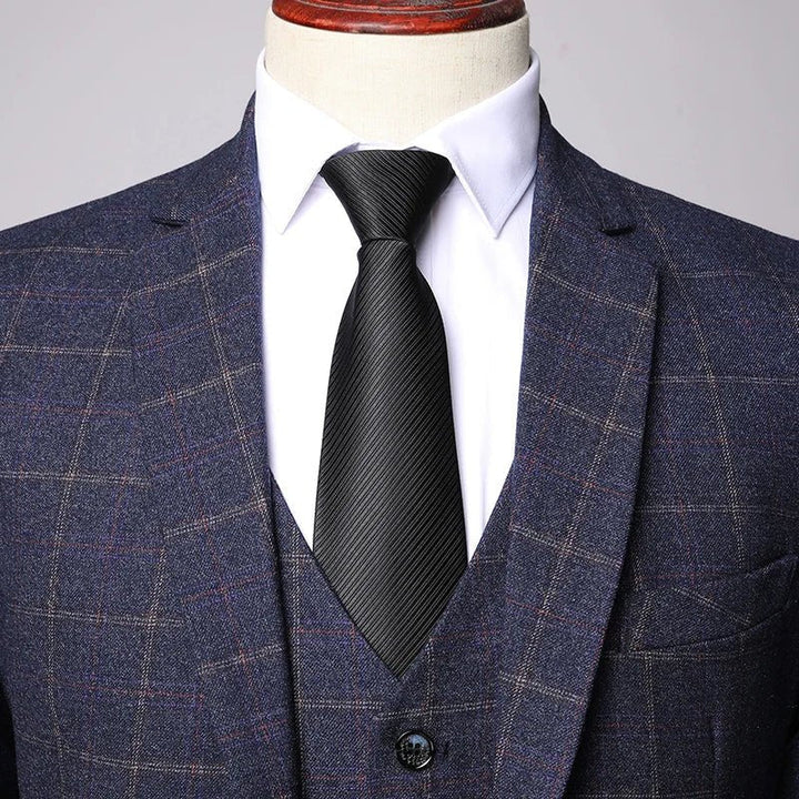 Theo | Men's Three-Piece Checked Formal Attire