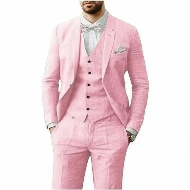 Thomas | Atuendo de boda de lino para hombre de tres piezas