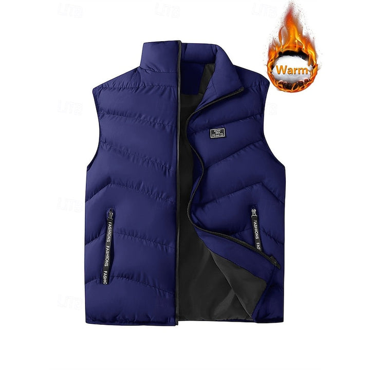 Herengewatteerd puffer-gilet