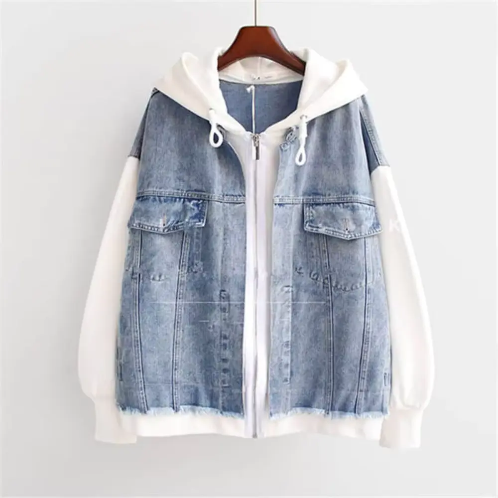 Denim Hoodie for Ultimate Comfort White