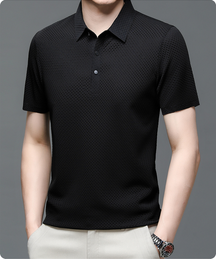 Men's Short Sleeve Structured Polo for Business Casual Wear