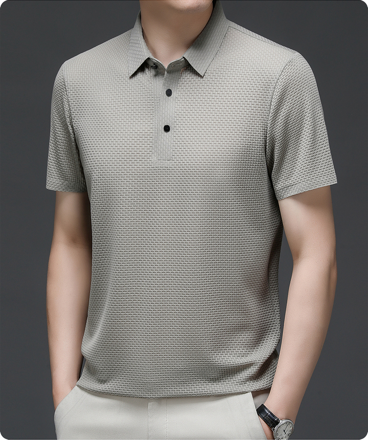 Men's Short Sleeve Structured Polo for Business Casual Wear