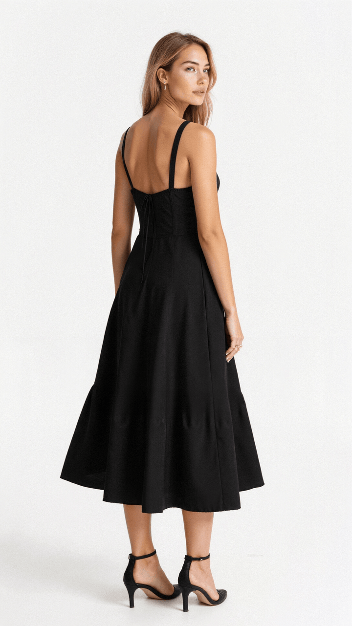 Bonnie | Damen Midikleid mit floraler, schicker Korsage