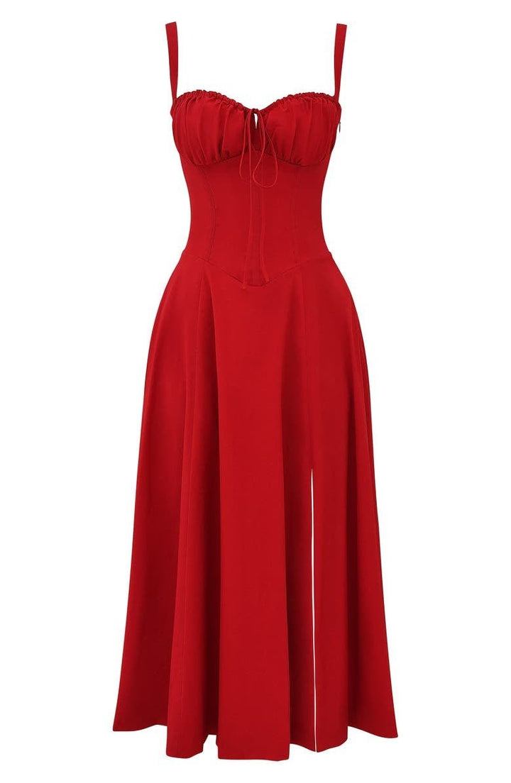 Bonnie | Damen Midikleid mit floraler, schicker Korsage