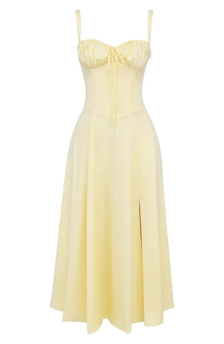 Bonnie | Damen Midikleid mit floraler, schicker Korsage