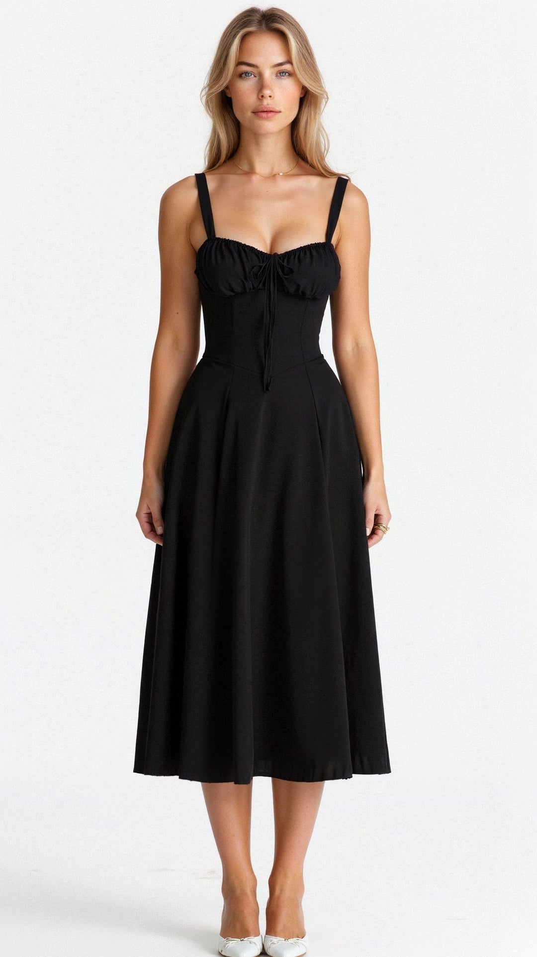 Bonnie | Damen Midikleid mit floraler, schicker Korsage