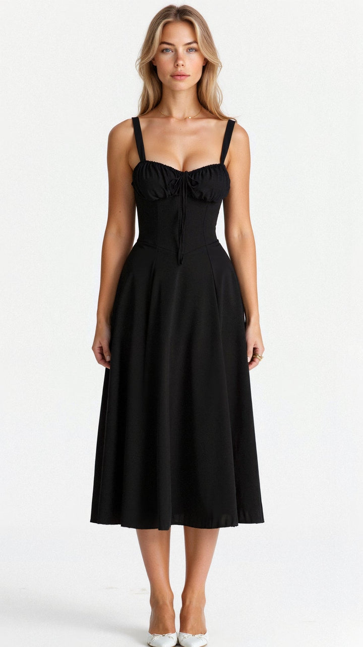 Bonnie | Damen Midikleid mit floraler, schicker Korsage