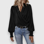 Women's Modern Grace Wrap Top Black