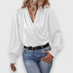 Women's Modern Grace Wrap Top White
