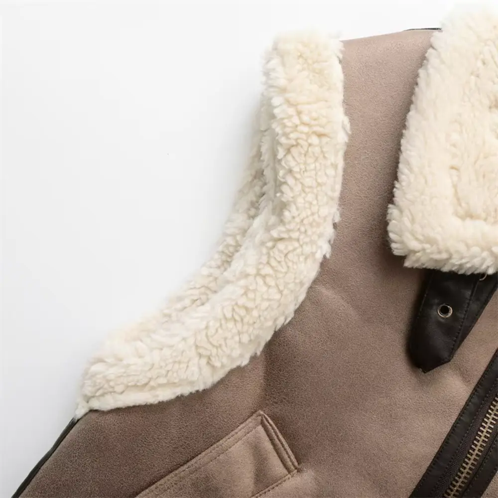 Tri-Color Zipper Vest for Women