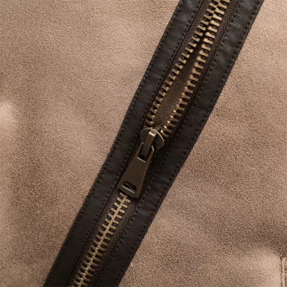 Tri-Color Zipper Vest for Women