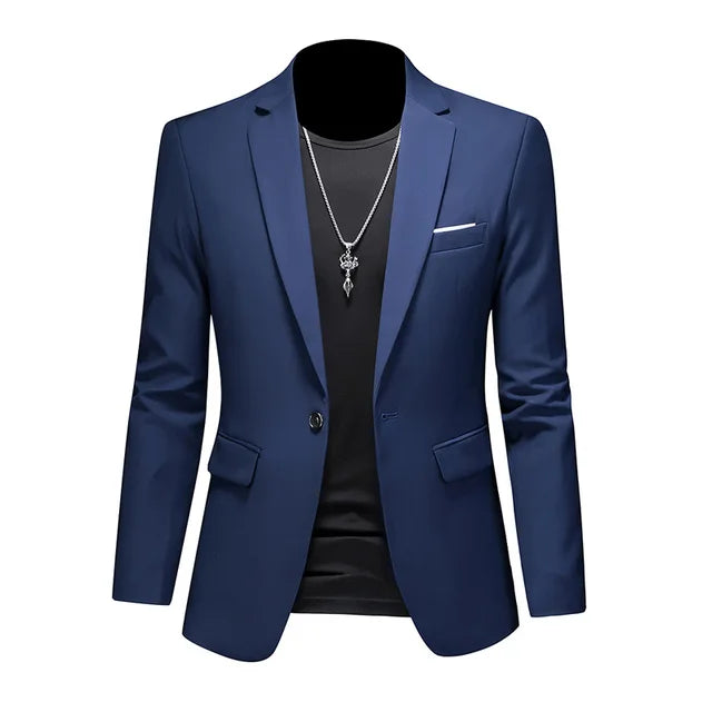 Mens Stylish Single Breasted Blazer Smart Casual For Men-MODAUTLET