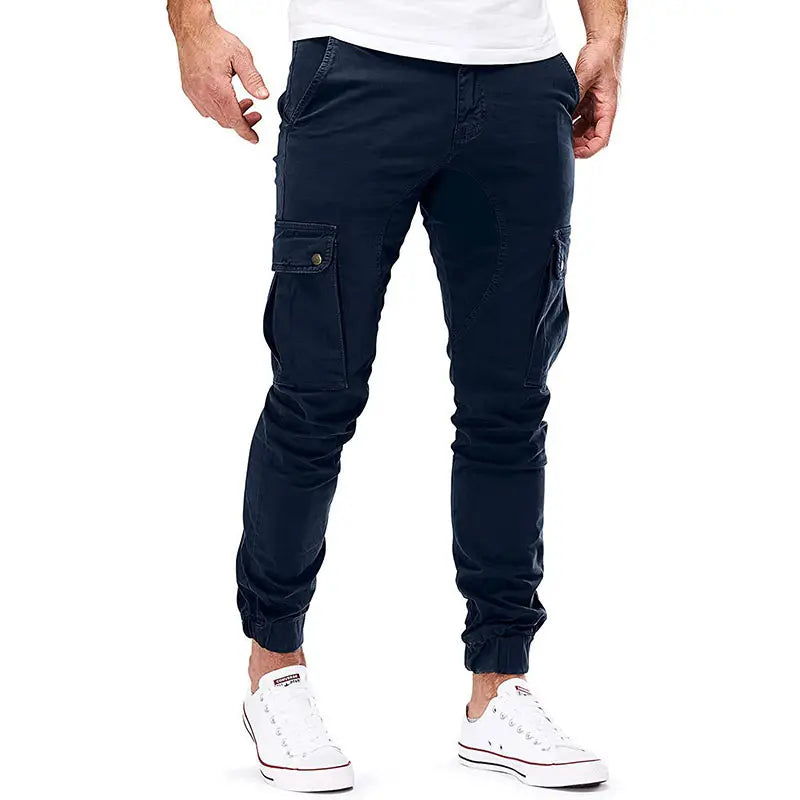 Men's Comfortable Cargo Pants Marine Blue