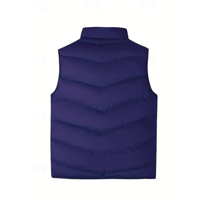 Herengewatteerd puffer-gilet