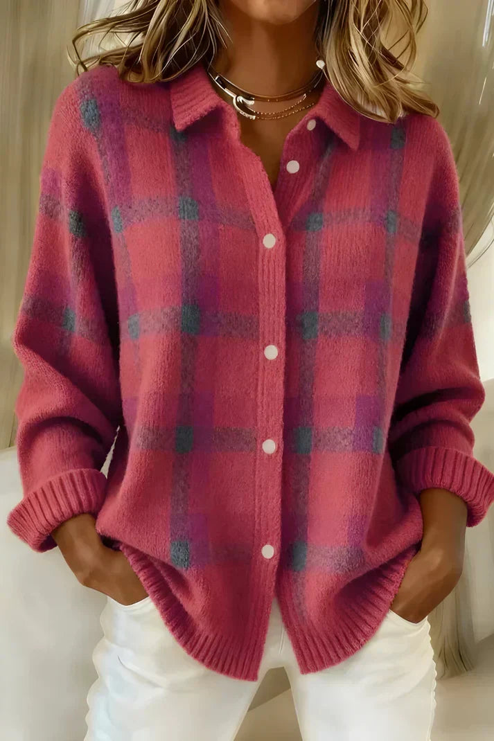Damen-Rippstrick-Cardigan in Oversize mit edler Optik