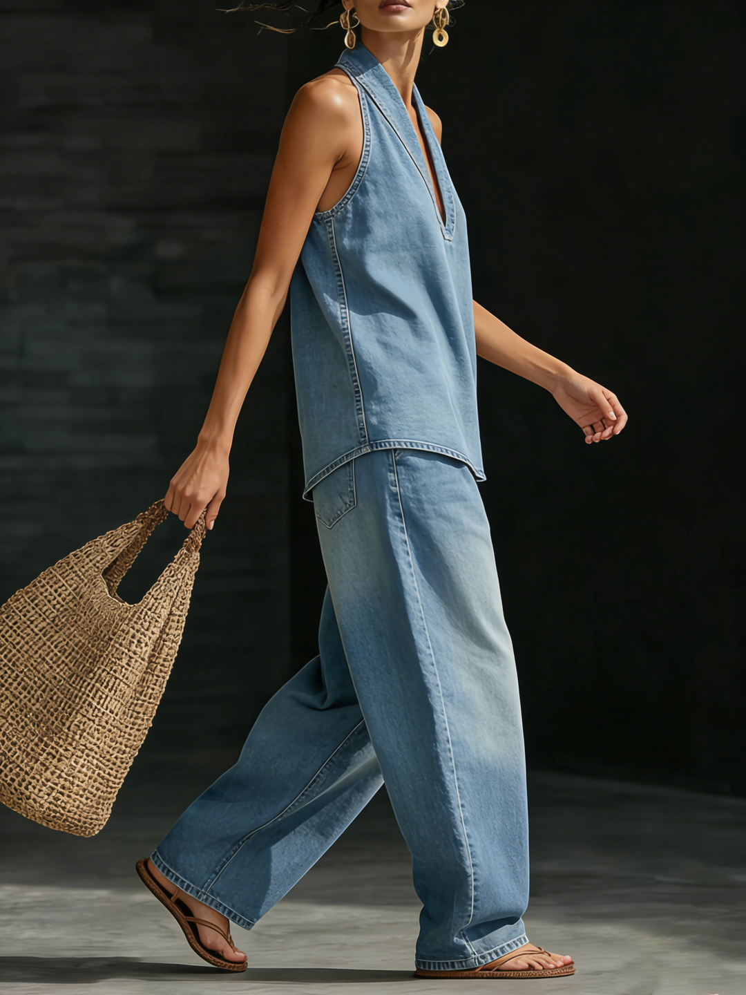 Mary | Bequemes minimalistisches Denim-Outfit für Damen