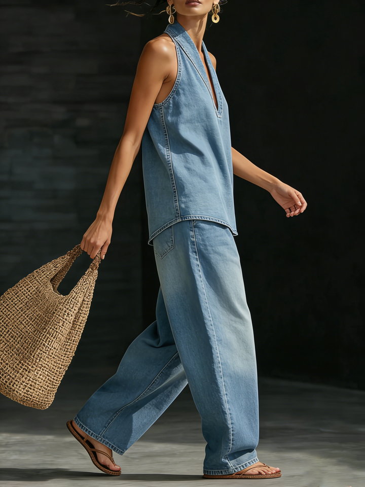 Mary | Bequemes minimalistisches Denim-Outfit für Damen