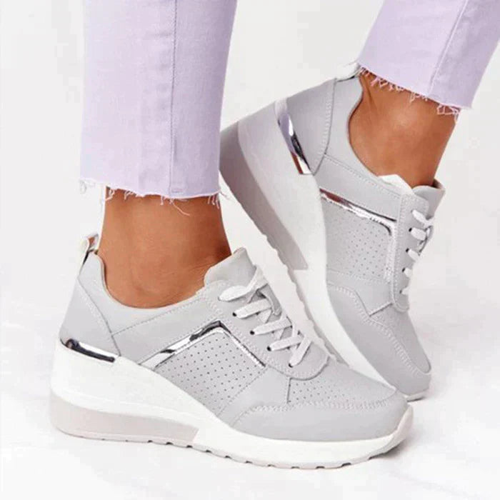 Orthopedic Sneakers for Women White Leather Comfort Shoes-MODAUTLET