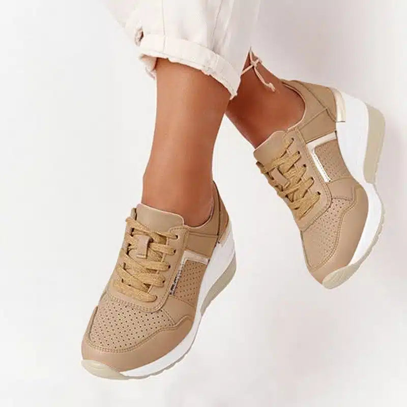 Orthopedic Sneakers for Women White Leather Comfort Shoes-MODAUTLET
