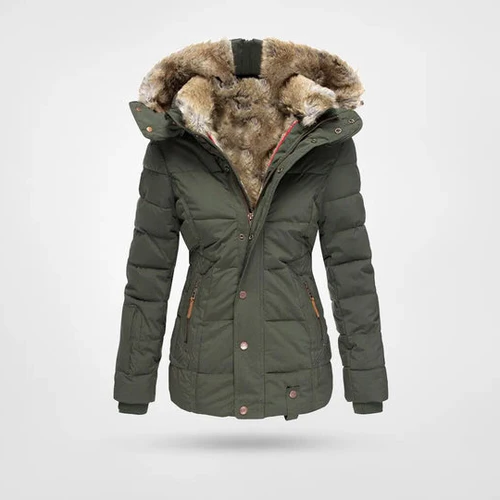 Women's Waterproof Winter Jacket - Warm & Stylish Green