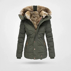 Women's Waterproof Winter Jacket - Warm & Stylish Green