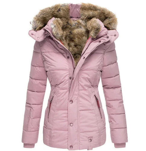 Women's Waterproof Winter Jacket - Warm & Stylish Pink