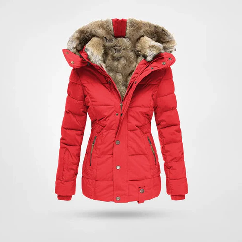 Women's Waterproof Winter Jacket - Warm & Stylish Red