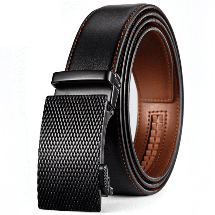 Adjustable Fit Belt with Textured Buckle for Men – Stylish & Durable-MODAUTLET