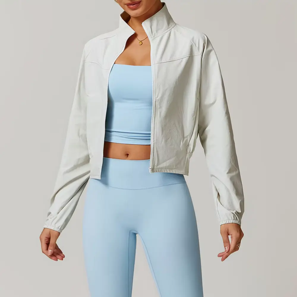 Quick-Dry Windbreaker Jacket White Apricot