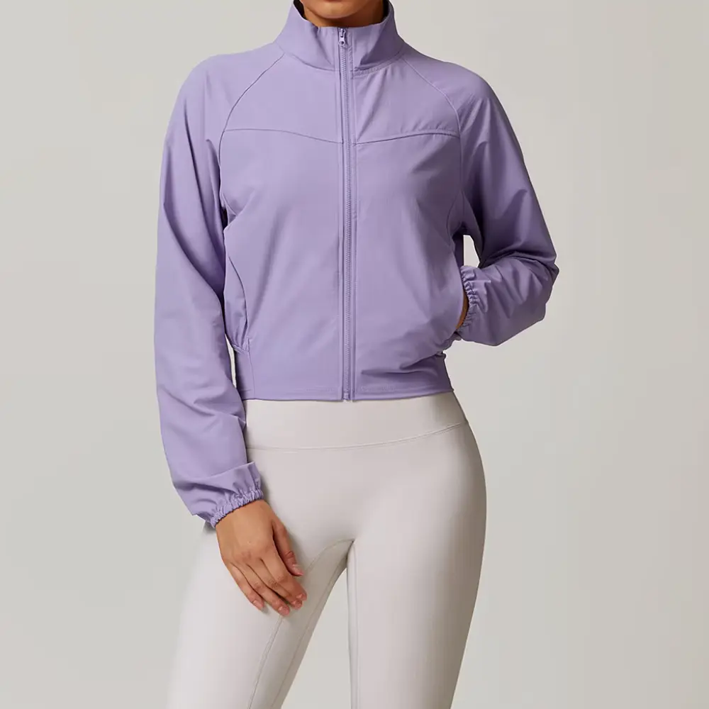 Quick-Dry Windbreaker Jacket Purple