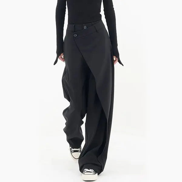 Paloma Wide-Leg Pants - Stylish and Comfortable Raven Black