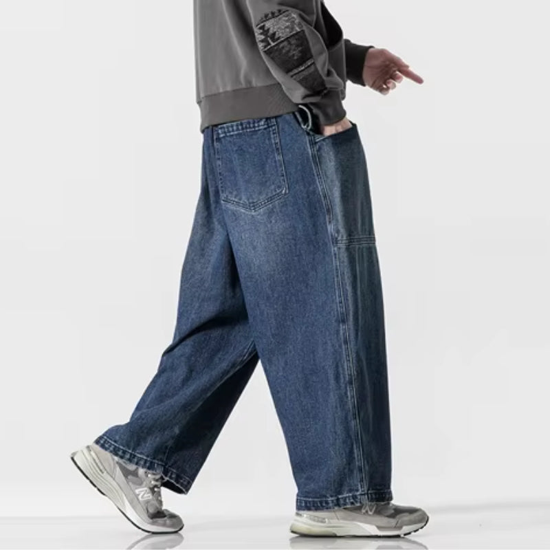 Men's Loose Fit Denim Jeans-MODAUTLET