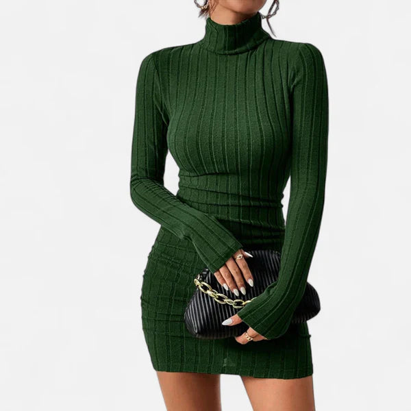 Penelope | Women's Turtleneck Long Sleeve Summer Dress