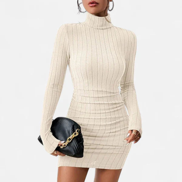 Penelope | Women's Turtleneck Long Sleeve Summer Dress