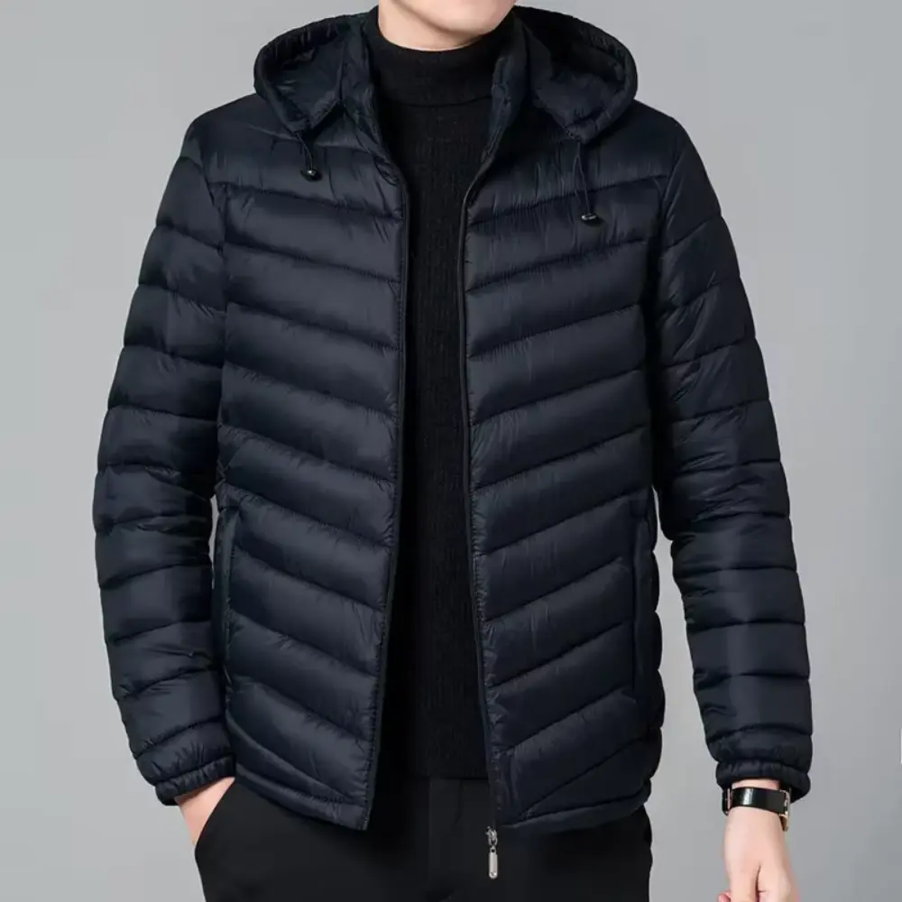 Men's Puffer Jacket - Stylish and Warm Outerwear Navy
