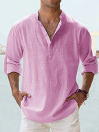 Men's Cozy Casual Shirt Light Pink