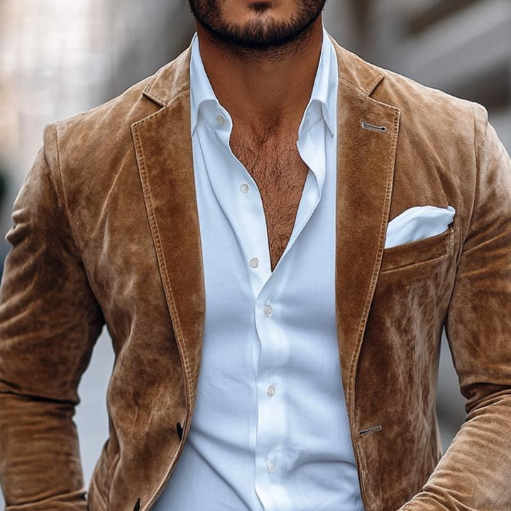 Herren Stylischer Blazer mit Reverskragen | Langarmjacke