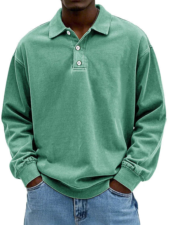 Men's Relaxed Collared Polo Shirt - Perfect Fit Green