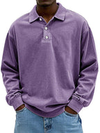 Men's Relaxed Collared Polo Shirt - Perfect Fit Purple