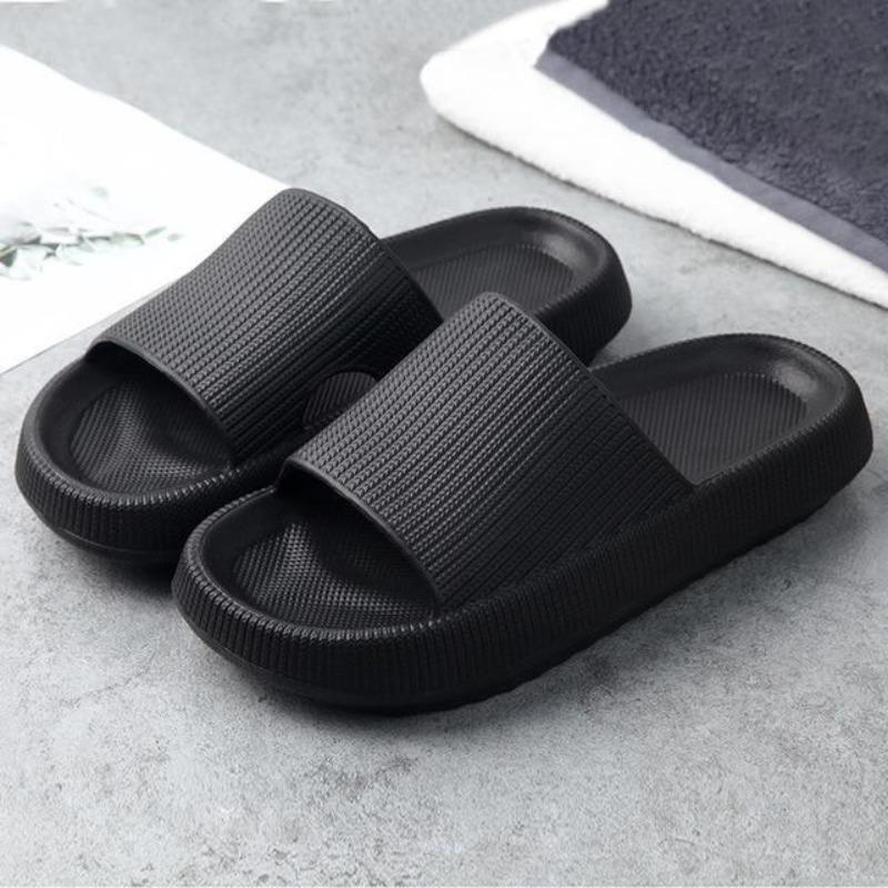 Women's Cozy Plush Slides Black
