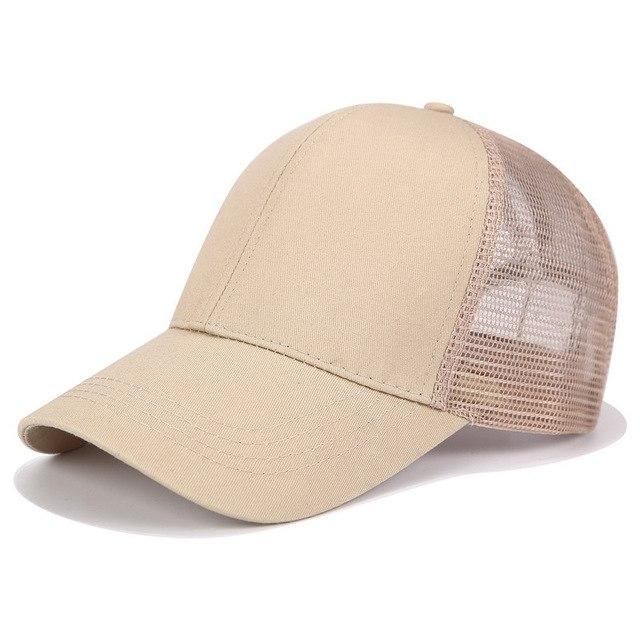 High Ponytail Baseball Cap For Women Outdoor Sun Protection