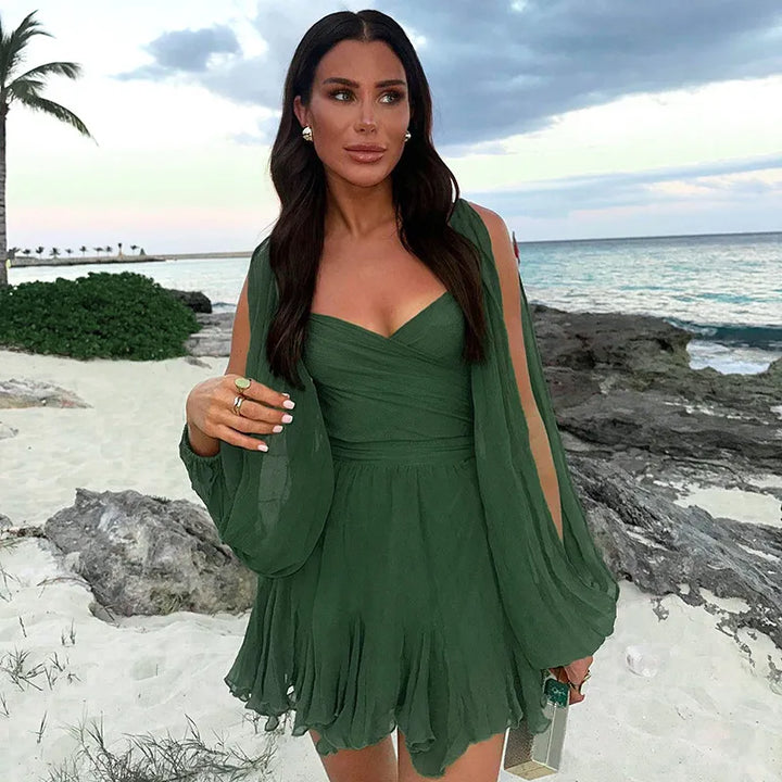 Charlotte | Women's Summer Long Sleeve Mini Dress