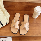 H Strap Leather Sandals For Everyday Comfort And Style