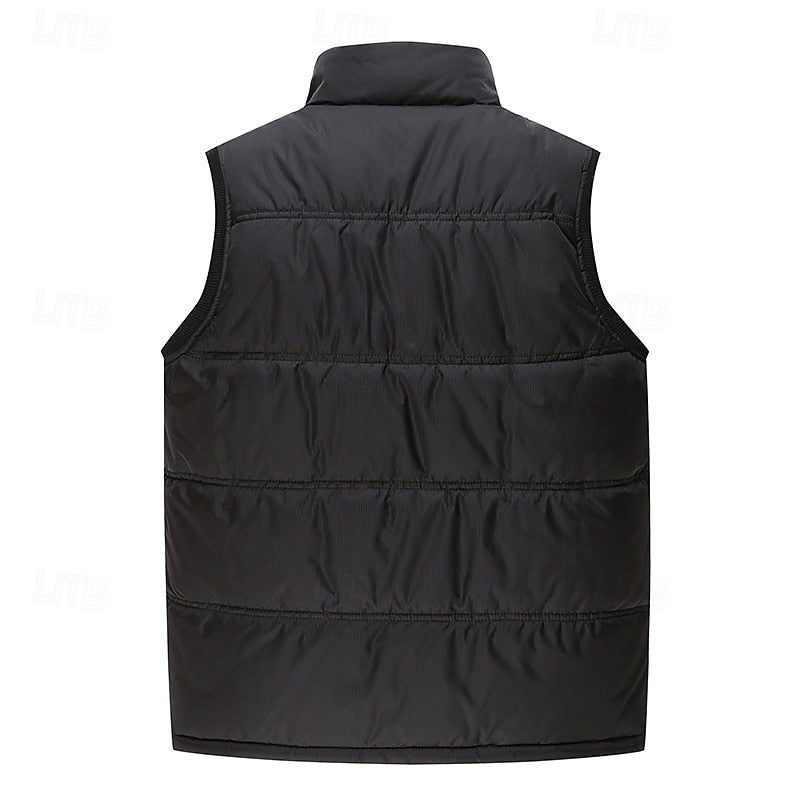 Herren-Pufferweste mit Sherpa-Futter