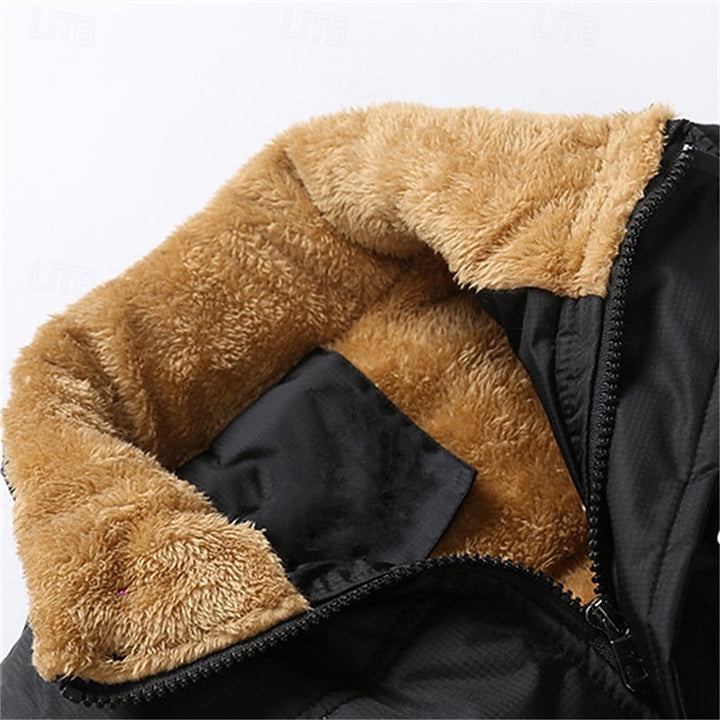 Herren-Pufferweste mit Sherpa-Futter