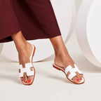 H Strap Leather Sandals For Everyday Comfort And Style