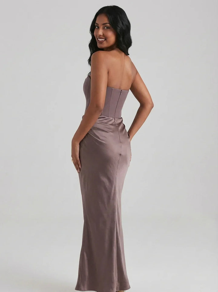 Rachel | Women's Strapless Corset Maxi Dress for Events