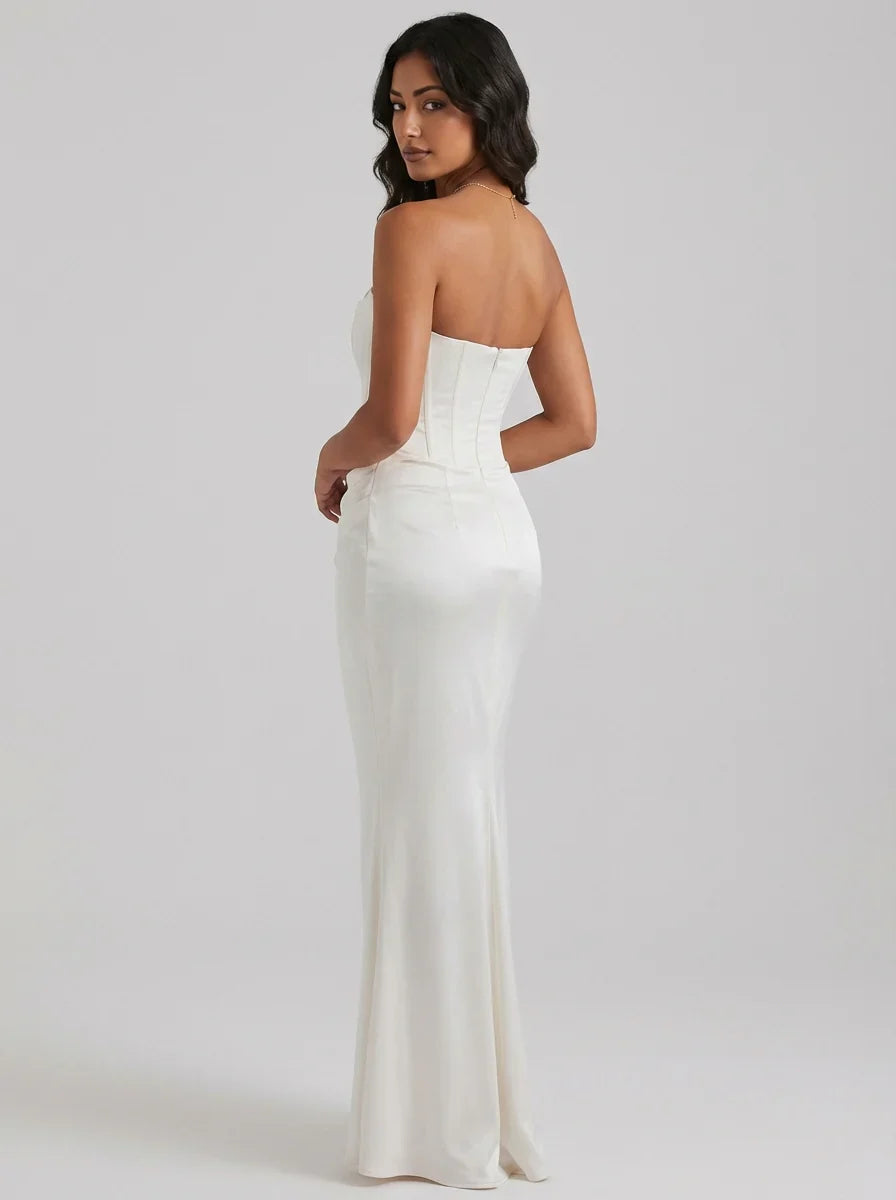 Rachel | Women's Strapless Corset Maxi Dress for Events